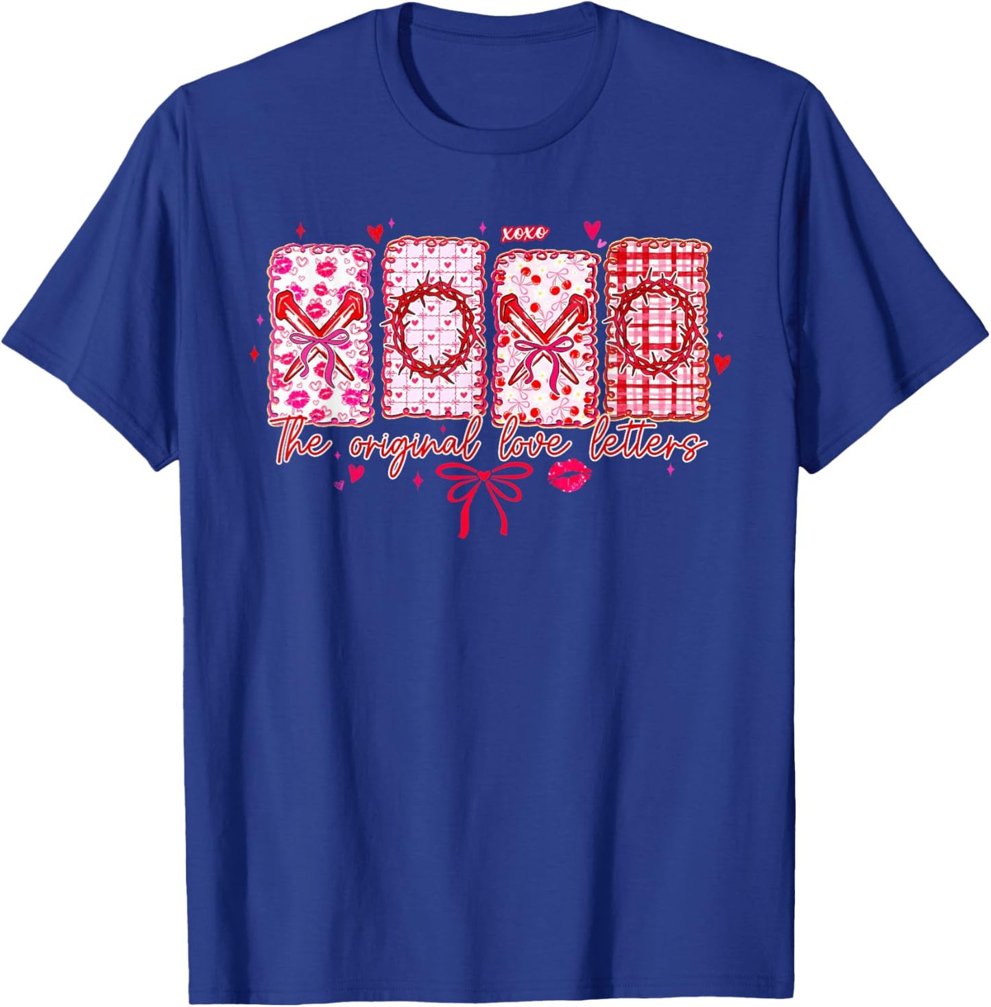 XOXO The Original Love Letters Valentine Jesus Bible Verse T-Shirt - T-Shirt | Royal