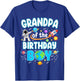 Grandpa of The Birthday Boy Astronaut Family Space Planets T-Shirt - T-Shirt | Royal