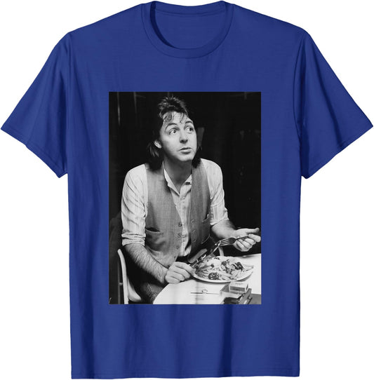 The Beatles Sir Paul McCartney Eating 1977 Wings T-Shirt - T-Shirt | Royal
