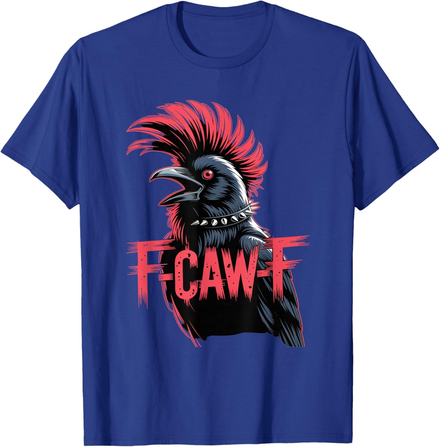 F-Caw-F Crow Funny Gothic Moon Black Bird Halloween T-Shirt - T-Shirt | Royal