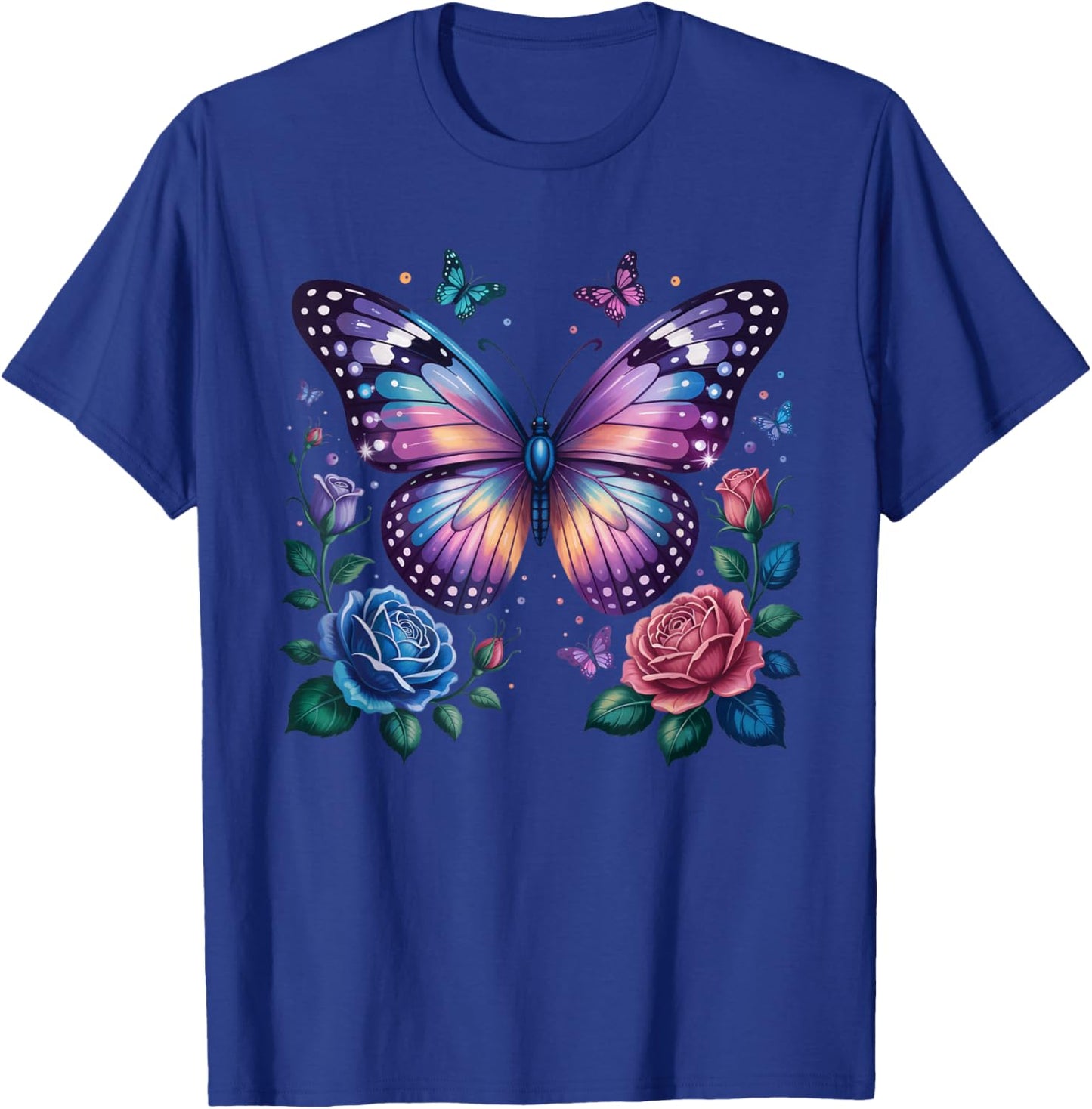 Cute Butterfly Design Butterflies and Butterfly T-Shirt - T-Shirt | Royal