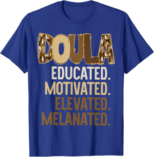 Black Woman Doula – Midwife Student T- Doula Graduation Gift T-Shirt - T-Shirt | Royal