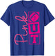 Pink Out Breast Cancer Awareness Football Sports Men Cheer T-Shirt - T-Shirt | Royal