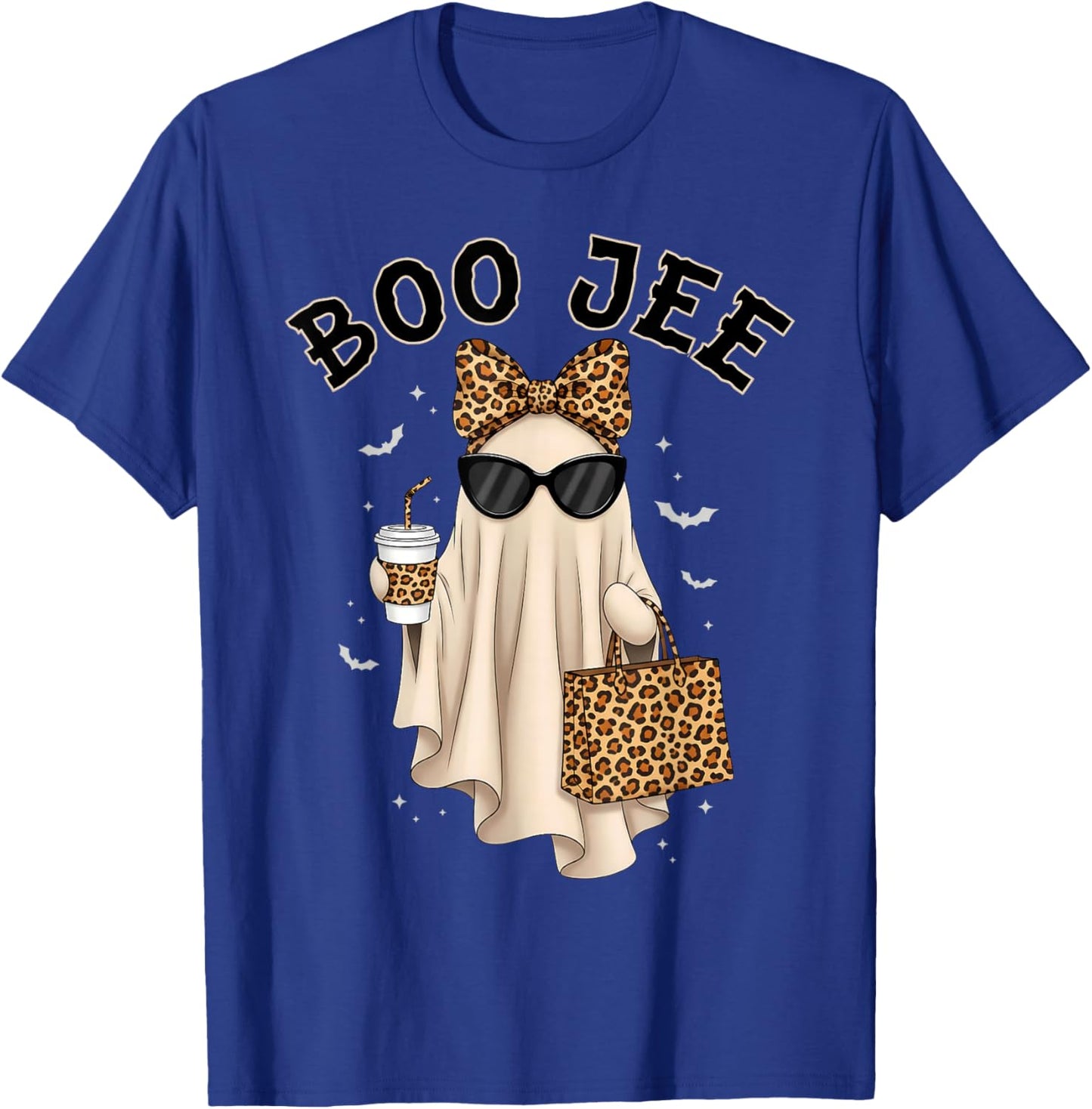 Boo JEE Boujee Ghost Halloween October Vibes Spooky Ghost T-Shirt - T-Shirt | Royal