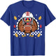 Retro Thanksgiving Turkey Football Toddler Boys Kids T-Shirt - T-Shirt | Royal