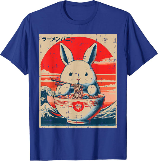 Easter Bunny Ramen Rabbit Japanese Noodles Women Men Kids T-Shirt - T-Shirt | Royal