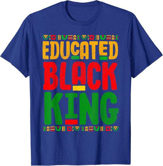 Educated Black King Pride Black History Month Boys T-Shirt - T-Shirt | Royal
