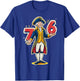 6-7 7-6 George Washington Shirt Six Seven American Design T-Shirt - T-Shirt | Royal