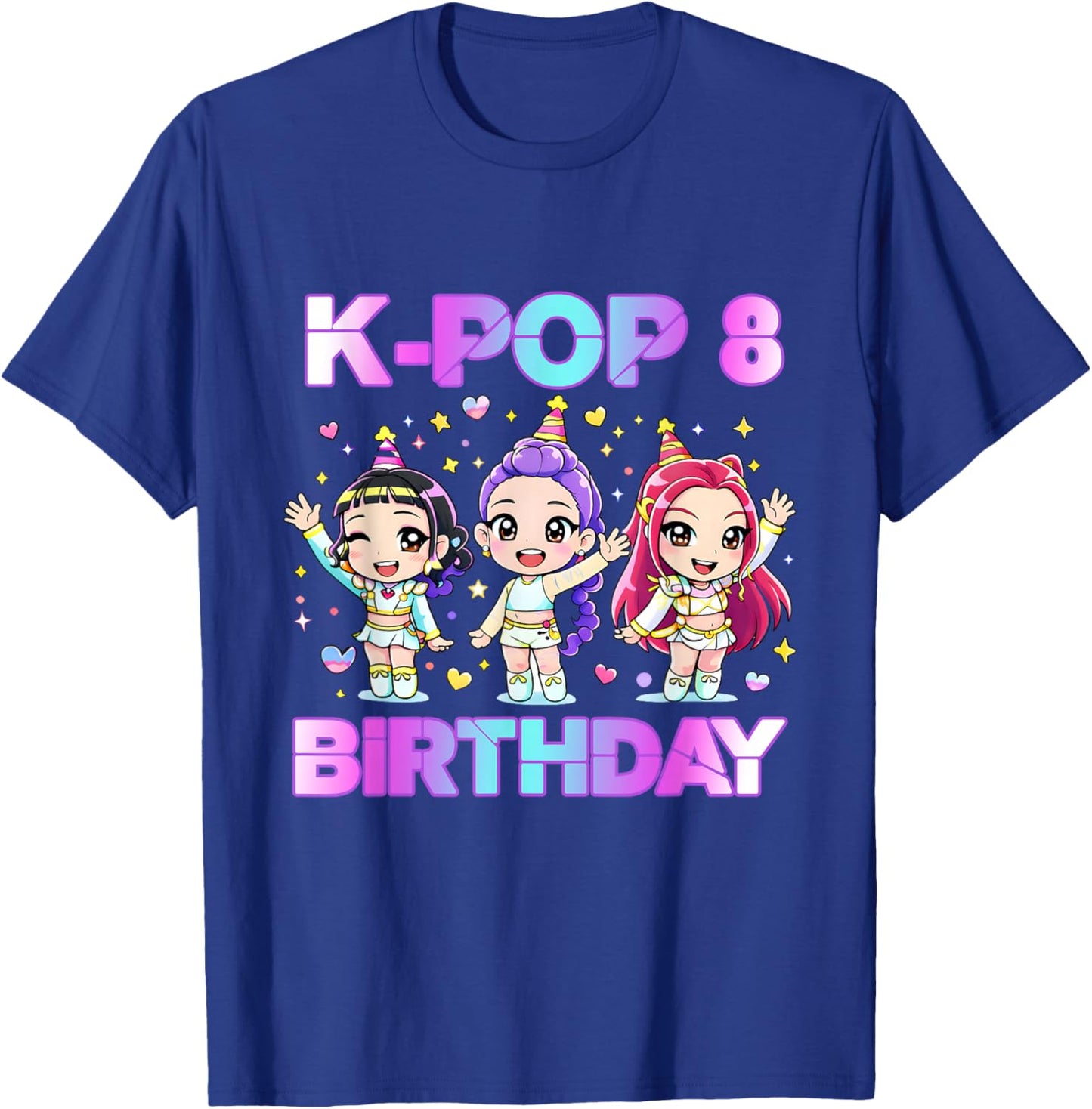 8 Years Old Birthday K pop Kids 8th Birthday Girls K-pop T-Shirt - T-Shirt | Royal