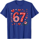 67 Valentines Meme Cute 67 Hearts and Flowers Valentine T-Shirt - T-Shirt | Royal