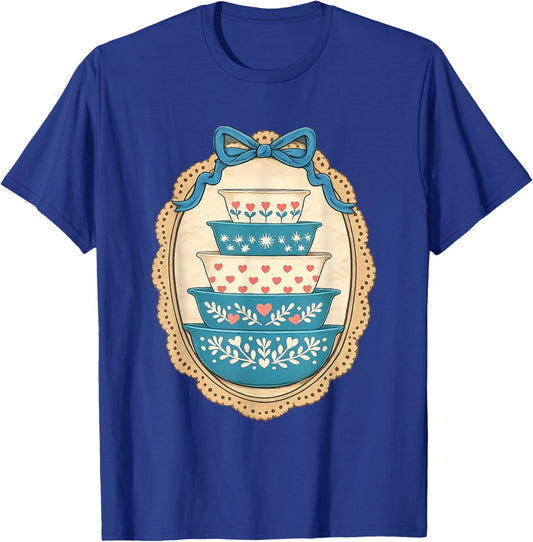Vintage Funny Pyrex Thrifting Seersucker Grandma Core Girly T-Shirt - T-Shirt | Royal