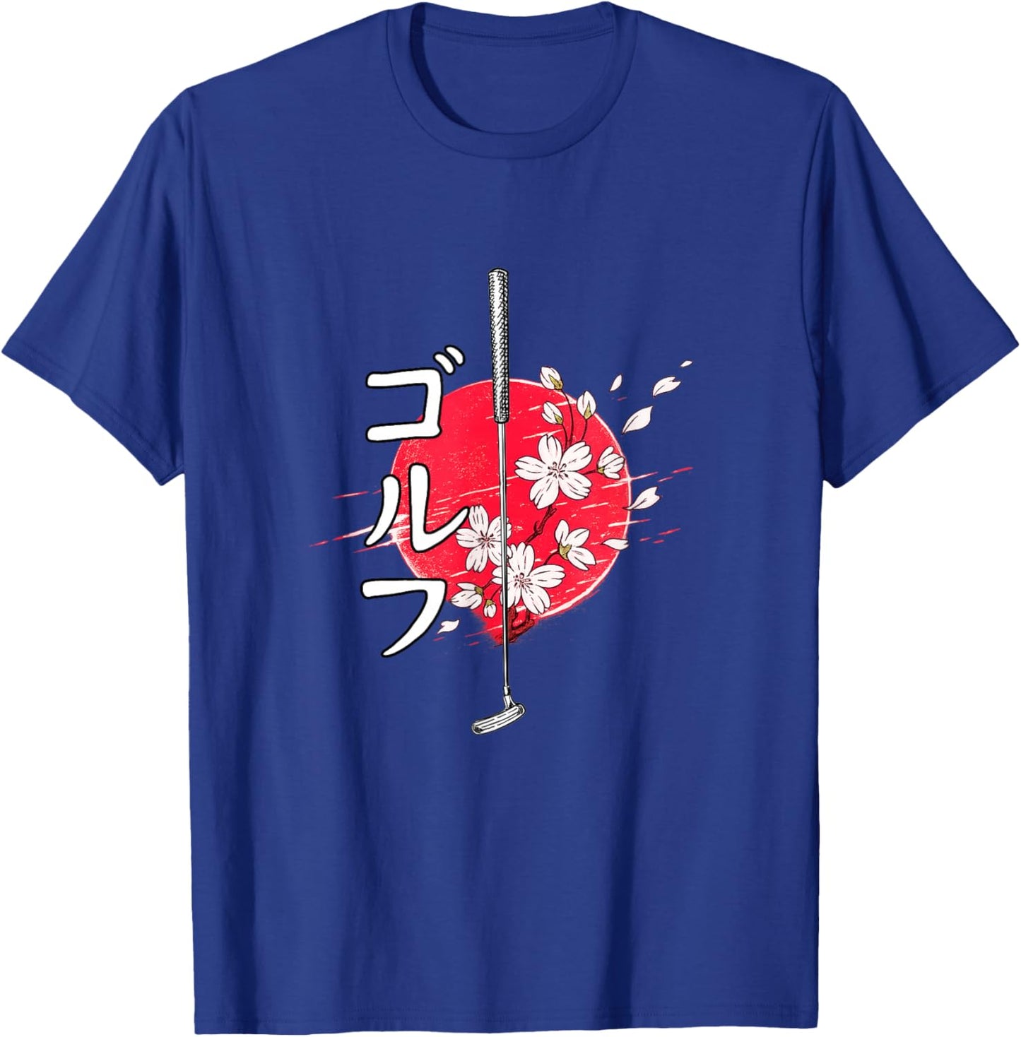 Golf Japanese Blossom Golf Samurai T-Shirt - T-Shirt | Royal