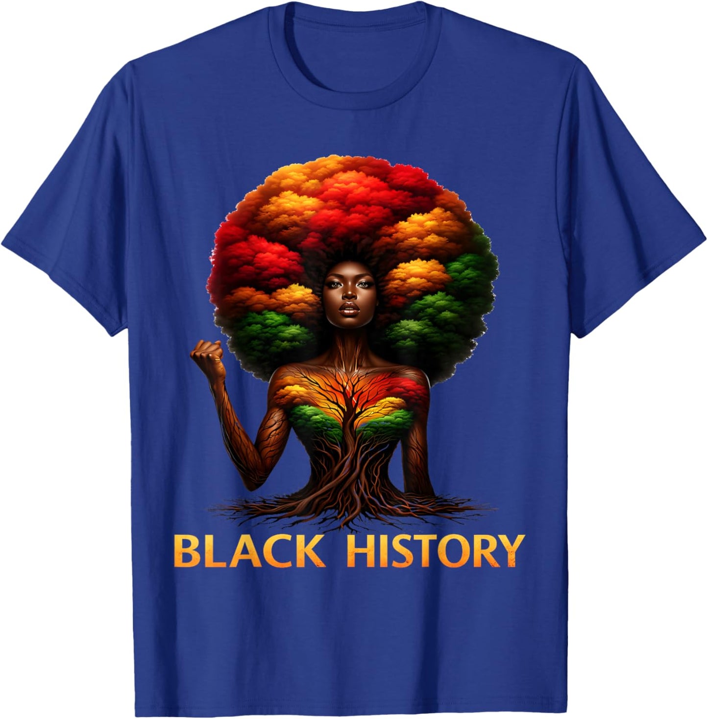 Honoring Past Inspiring Future Men Women Black History Month T-Shirt - T-Shirt | Royal