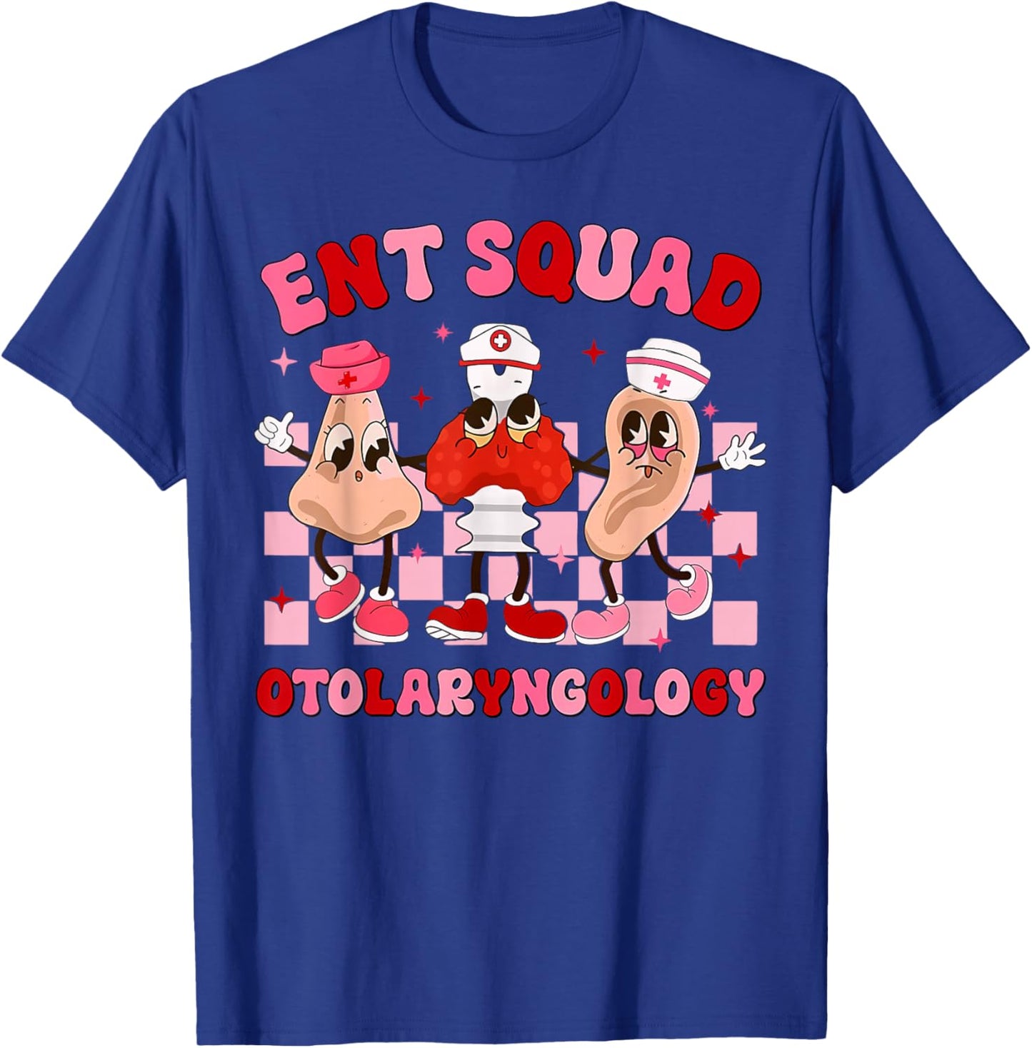 ENT Squad Otolaryngology Valentines Ears Nose Throat Nurse T-Shirt - T-Shirt | Royal