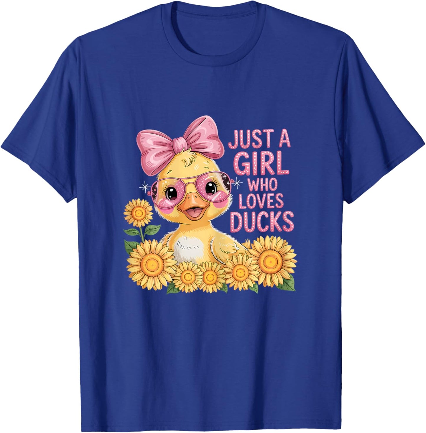 Just A Girl Who Loves Ducks Cute Duck T-Shirt - T-Shirt | Royal