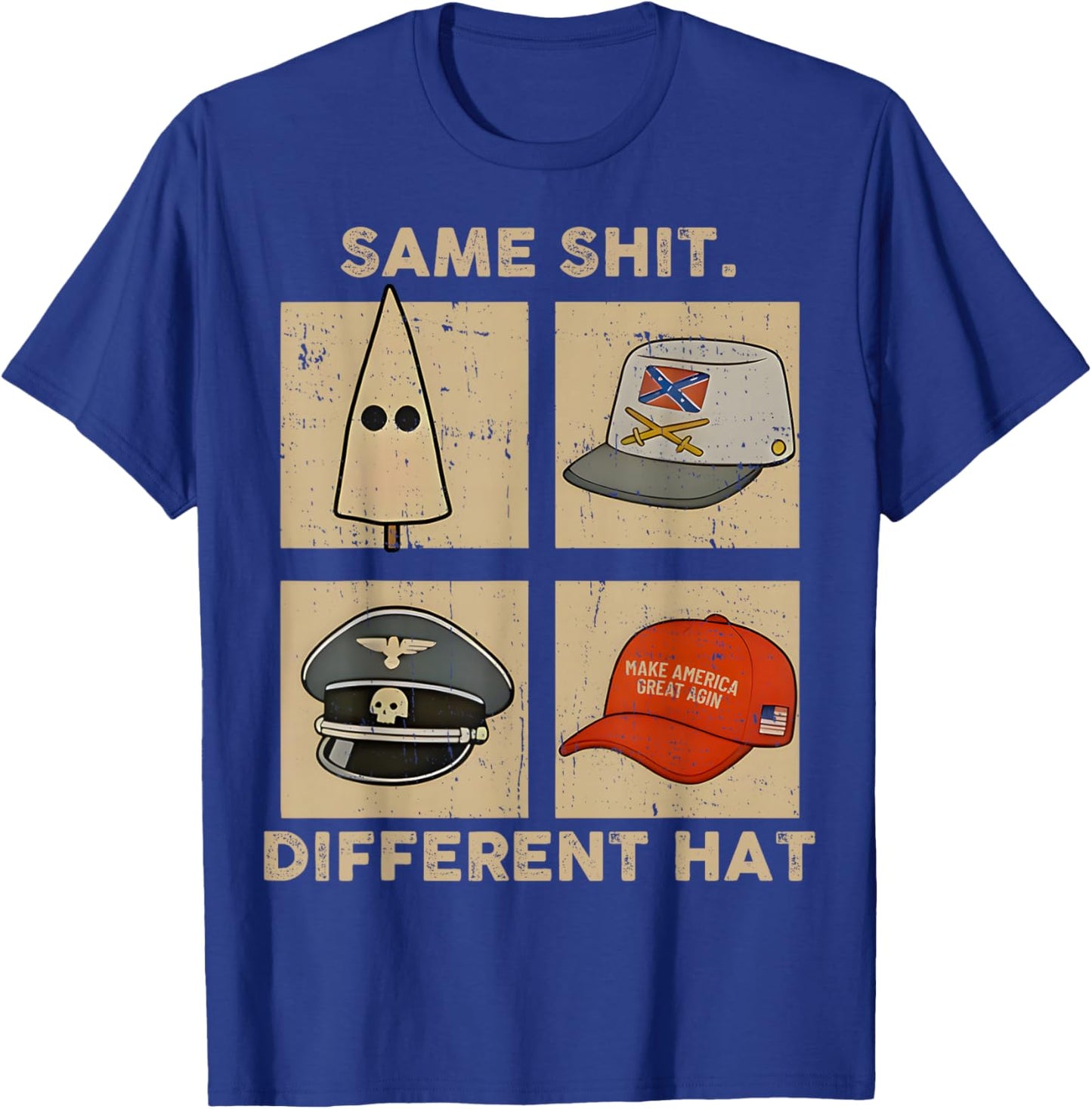 Same Shit Different Hat Retro Vintage Funny Women T-Shirt - T-Shirt | Royal