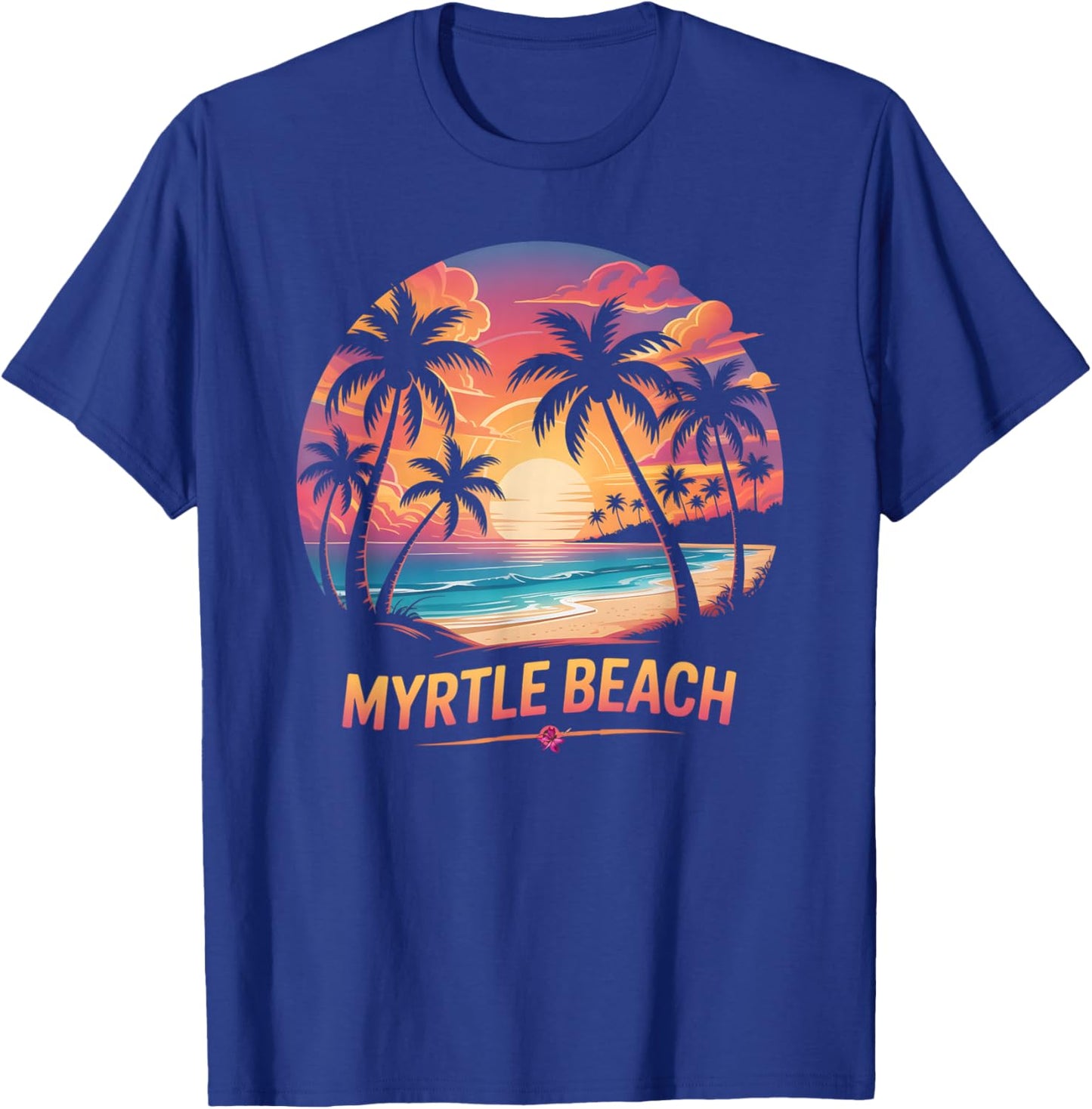 Cute Myrtle Beach Vacation Surfer Trip Family All Girls Team T-Shirt - T-Shirt | Royal