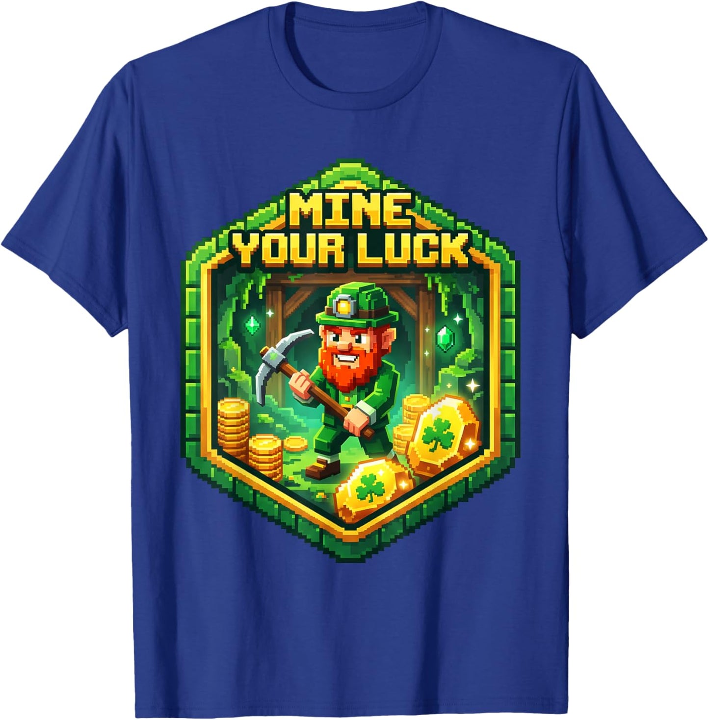 Kid St Patricks Day Shirt Video Games Funny St Patty Boy Men T-Shirt - T-Shirt | Royal