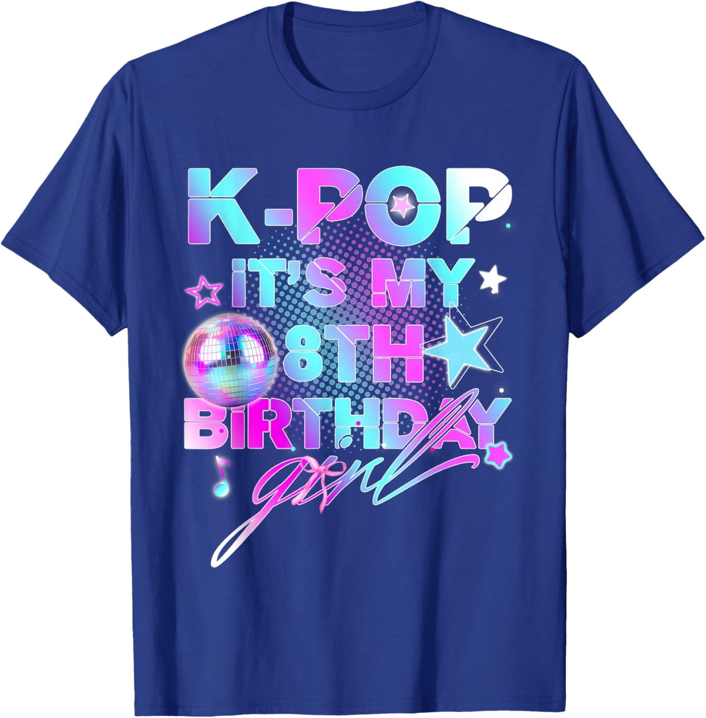 8 Years Old Birthday K pop Kids 8th Birthday Girls K-pop T-Shirt - T-Shirt | Royal