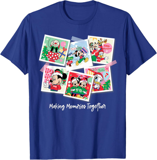 Disney Mickey & Friends Making Memories Together Christmas T-Shirt - T-Shirt | Royal