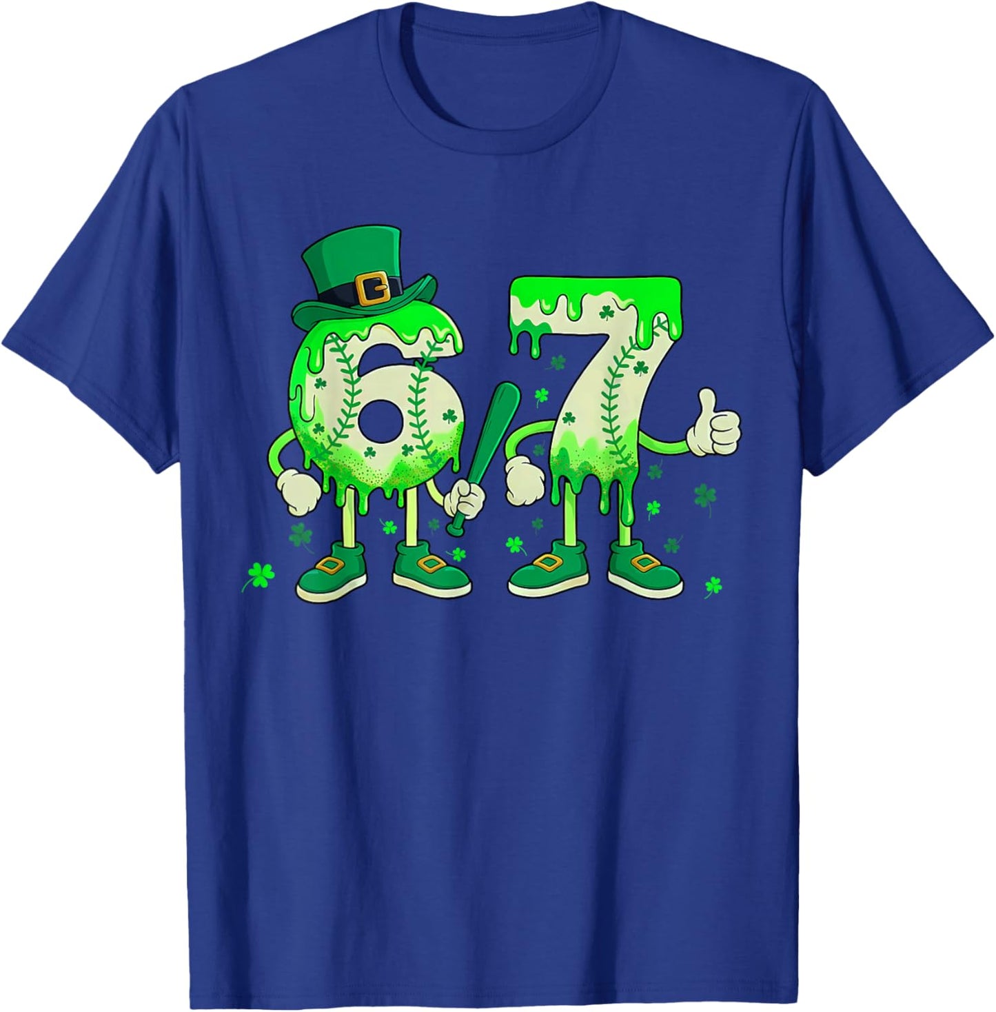 67 St Patricks Day Six Seven Meme 67 Baseball Drip Boys Kids T-Shirt - T-Shirt | Royal
