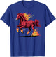 Flaming Horse Chinese Zodiac 2026 Celebration T-Shirt - T-Shirt | Royal
