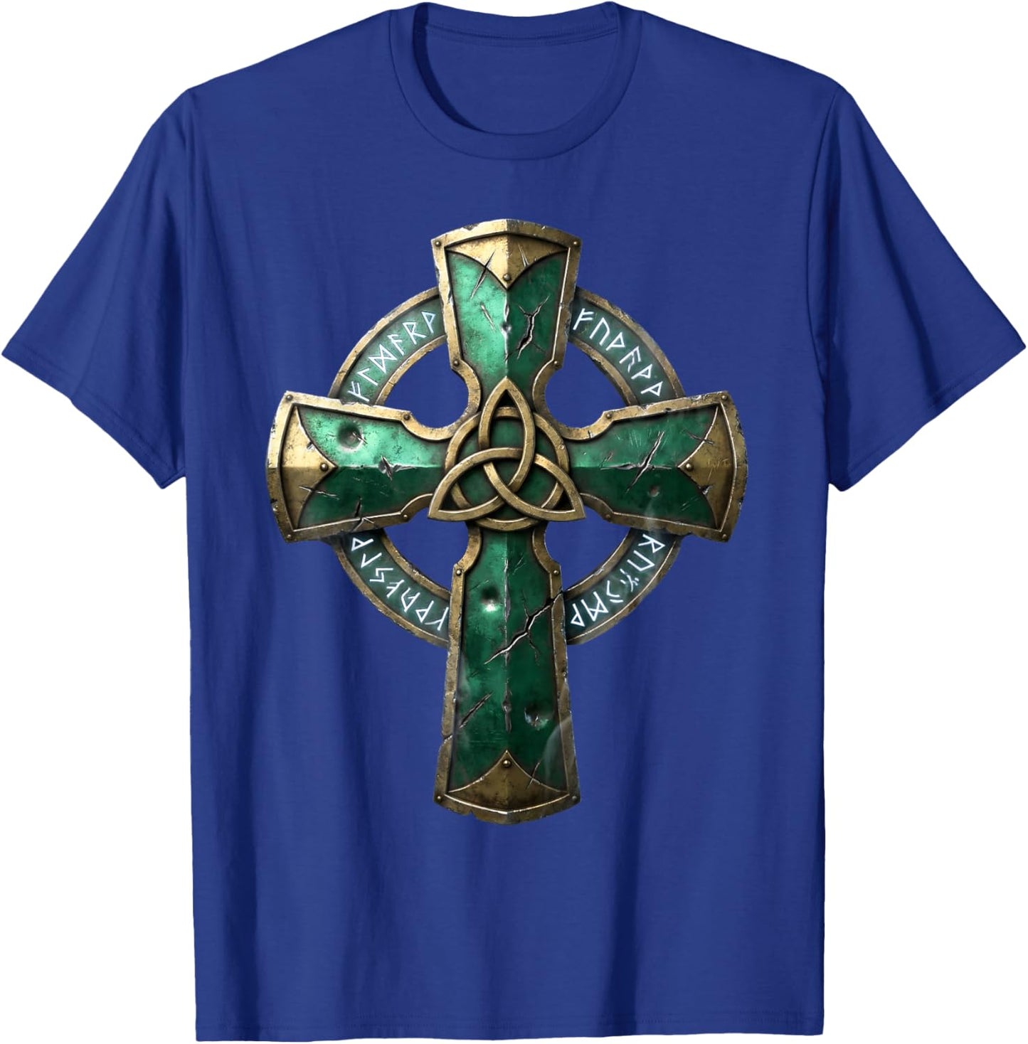 Ancient Celtic Cross Runes Irish Heritage Gear T-Shirt - T-Shirt | Royal