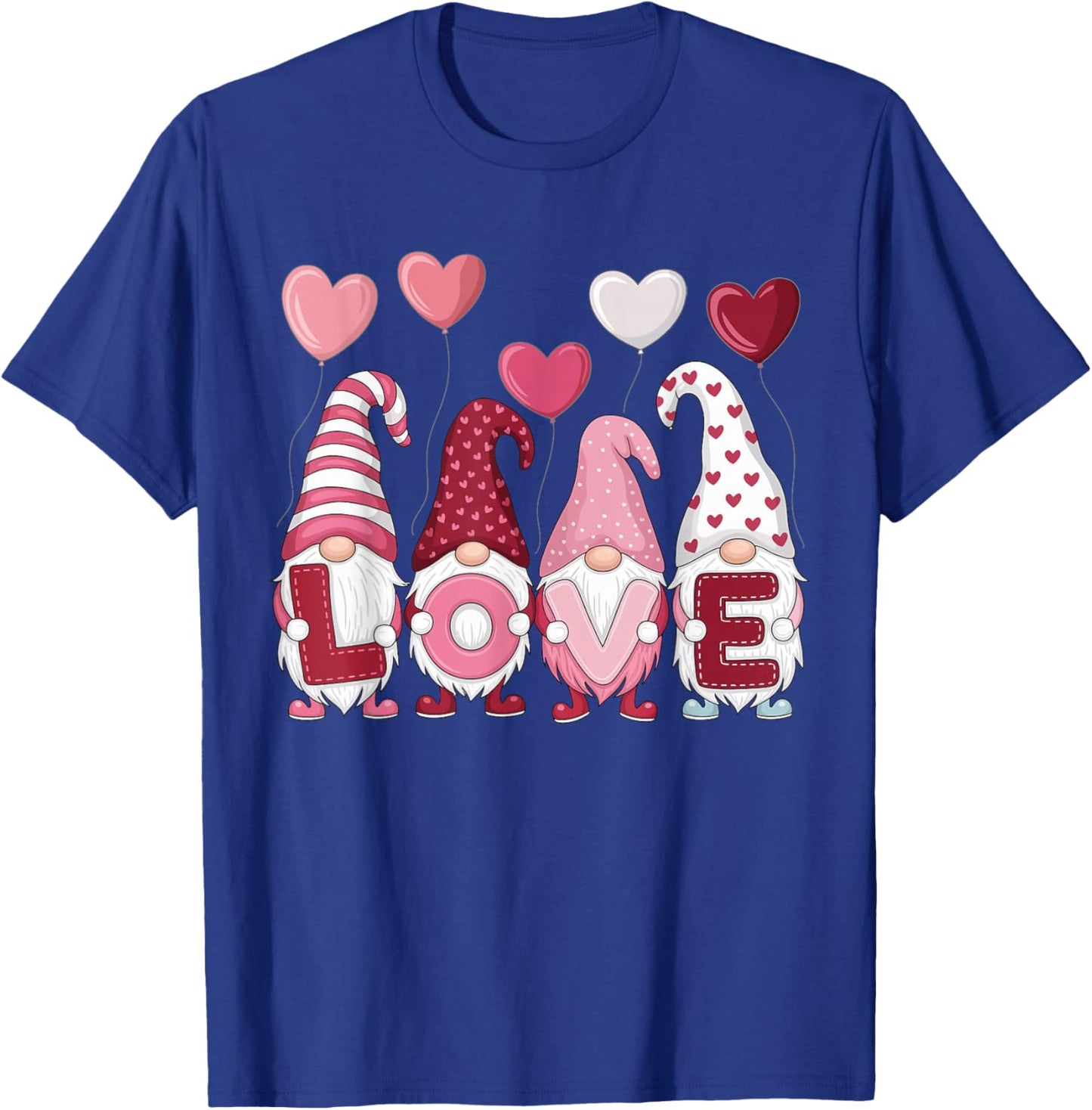 Cute Valentine Gnomes Holding Love Letters T-Shirt - T-Shirt | Royal