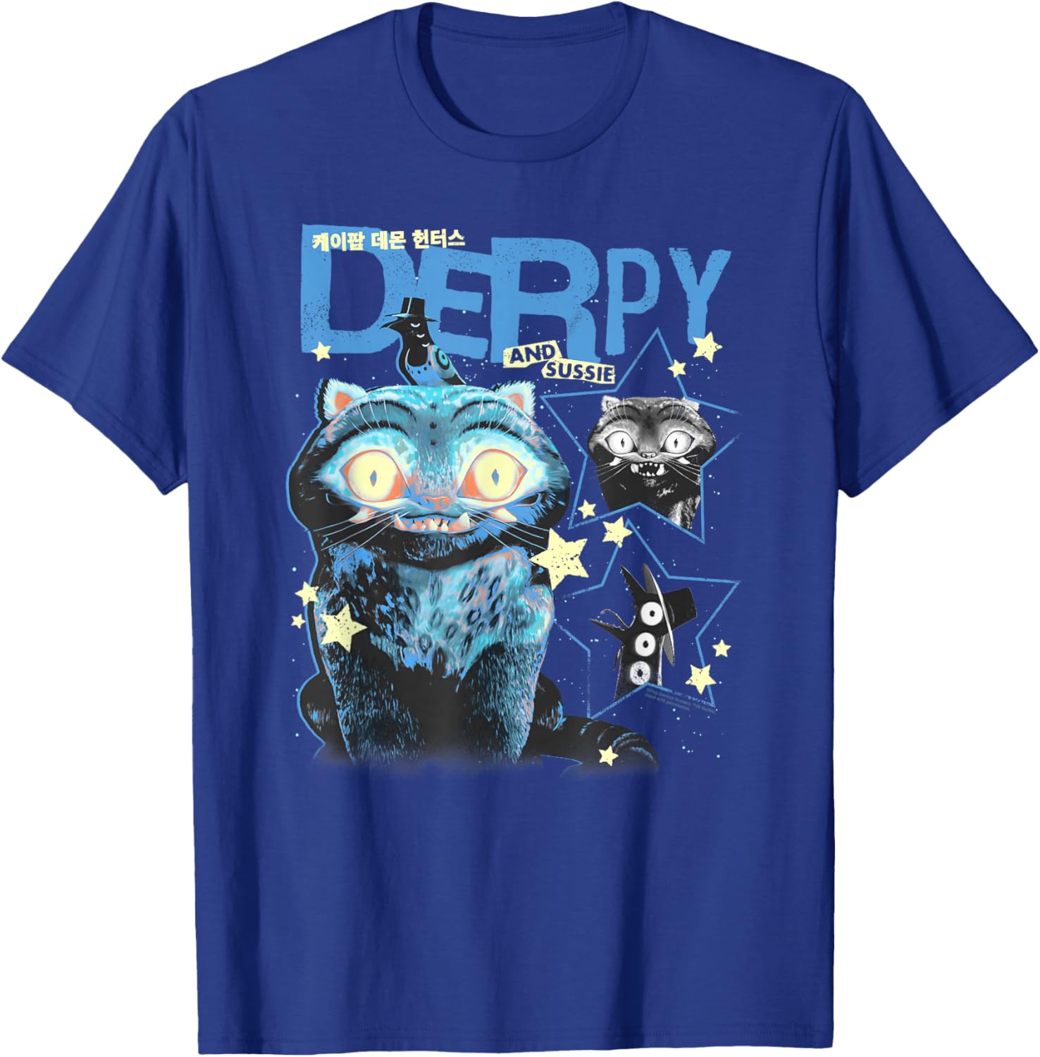 Kpop Demon Hunters Halloween Derpy and Sussie Y2K Poster T-Shirt - T-Shirt | Royal
