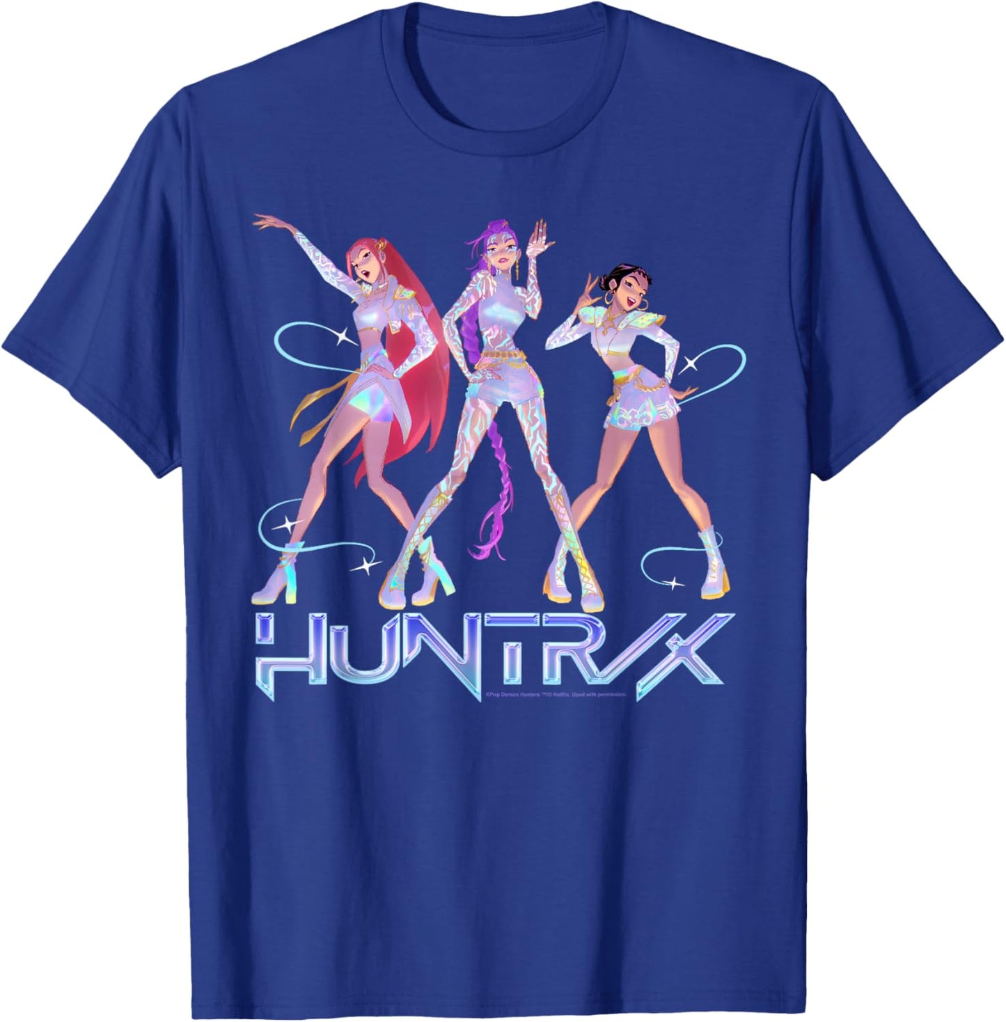 Kpop Demon Hunters Huntrix Mira Rumi and Zoey Pose & Shine T-Shirt - T-Shirt | Royal