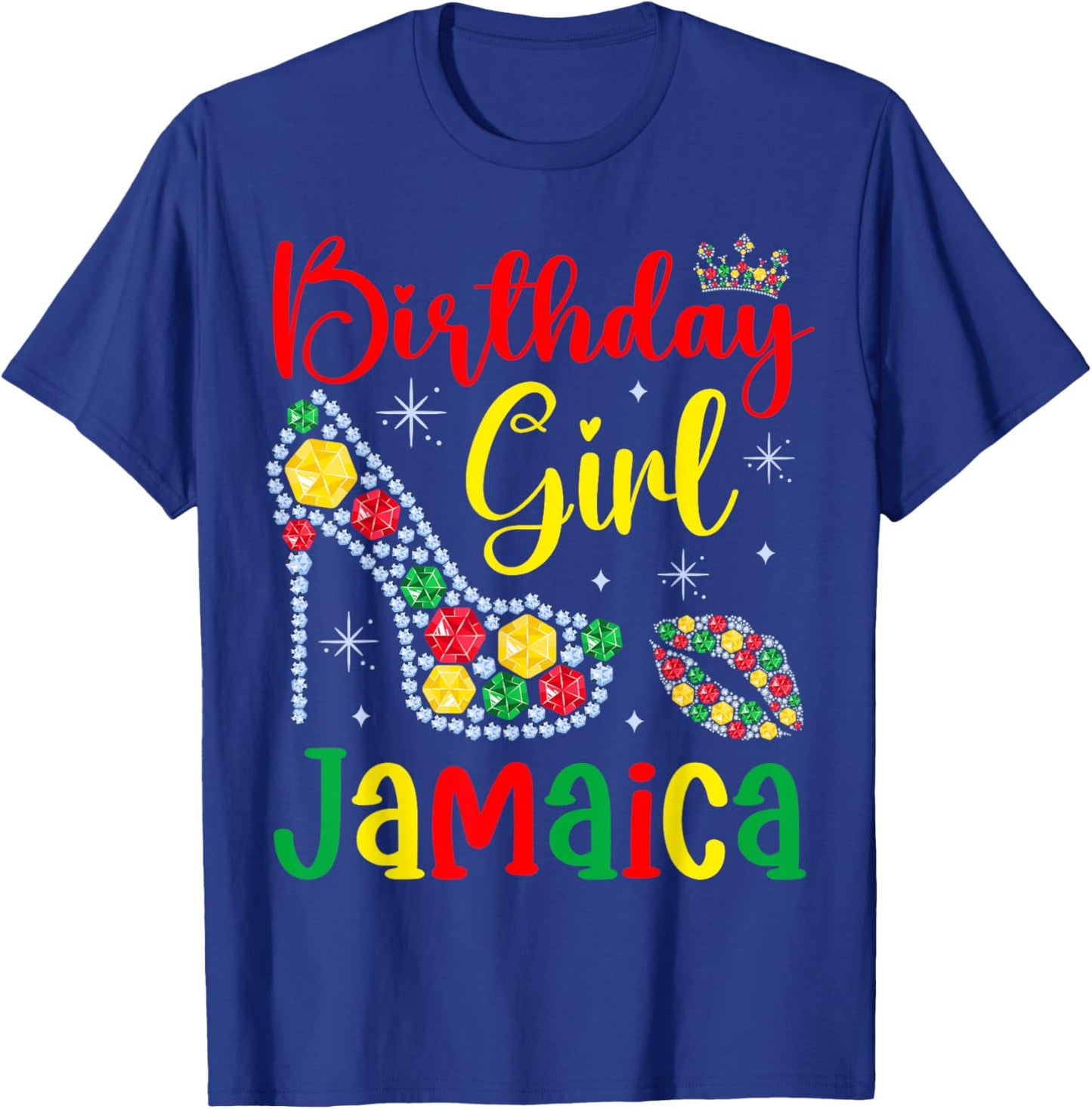 Jamaica Birthday Girl Bday Party Crew Jamaican Women Girls T-Shirt - T-Shirt | Royal