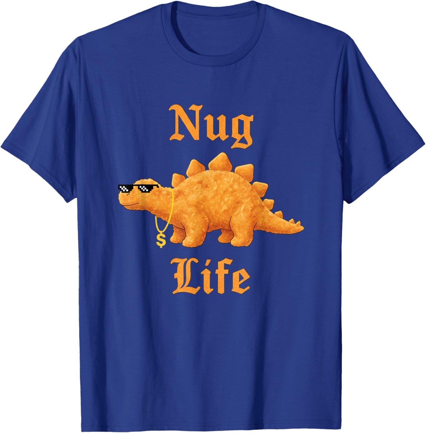 Chicken Nug Life Dino Nugget Design T-Shirt - T-Shirt | Royal