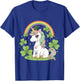 Cute St Patricks Day Unicorn Girls Kids Toddler Lepricorn T-Shirt - T-Shirt | Royal