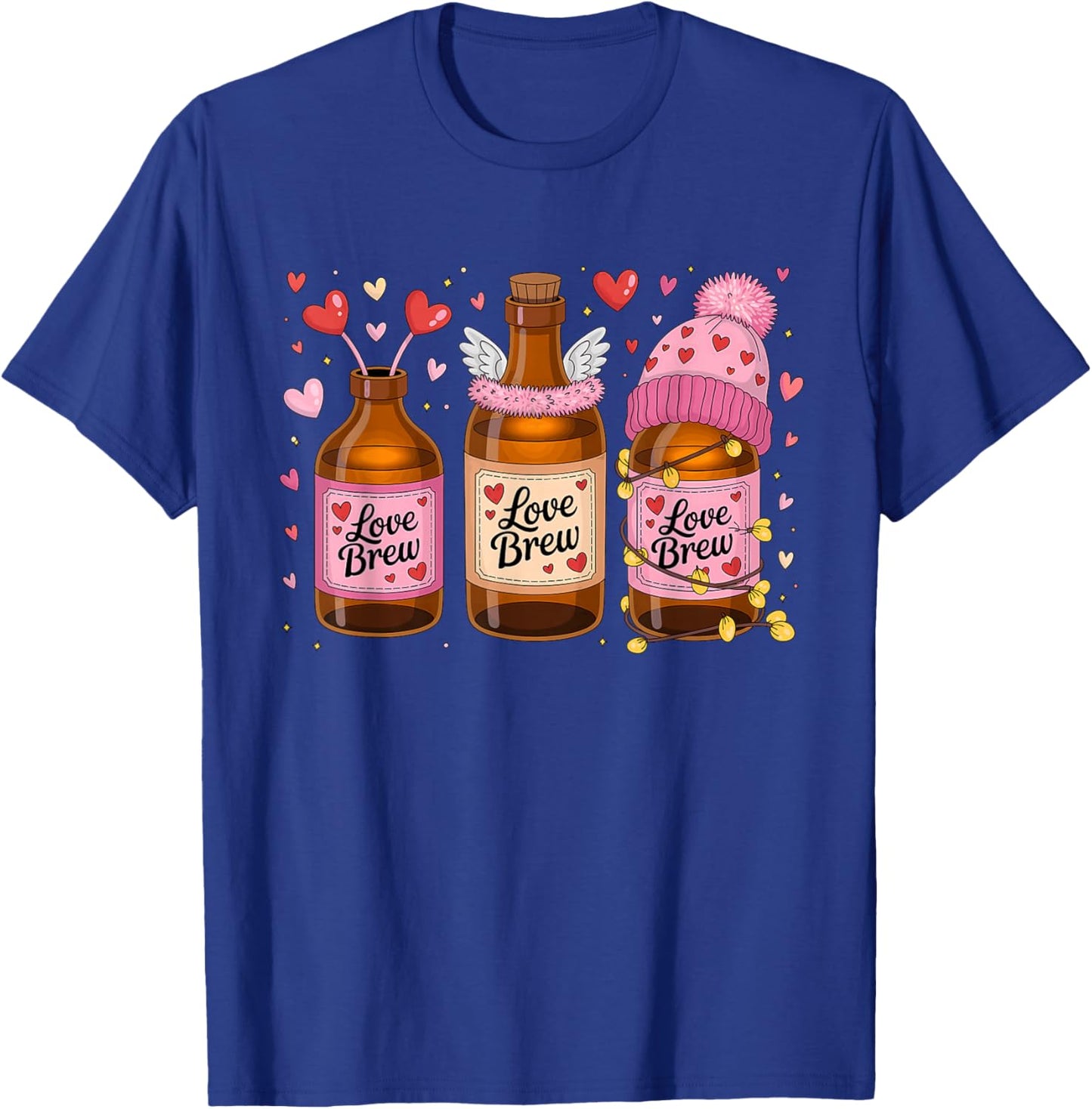Funny Valentine Beer Design T-Shirt - T-Shirt | Royal