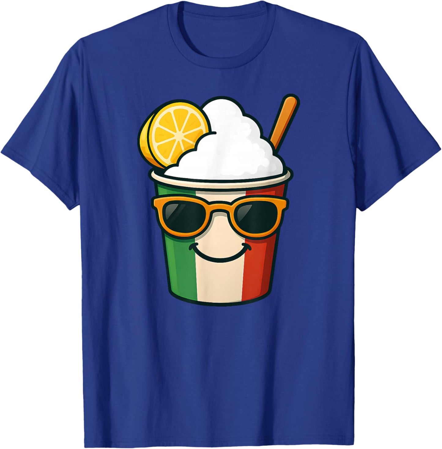 Cool Italian Ice Lemon Cup Italia Summer Food Treat Design T-Shirt - T-Shirt | Royal