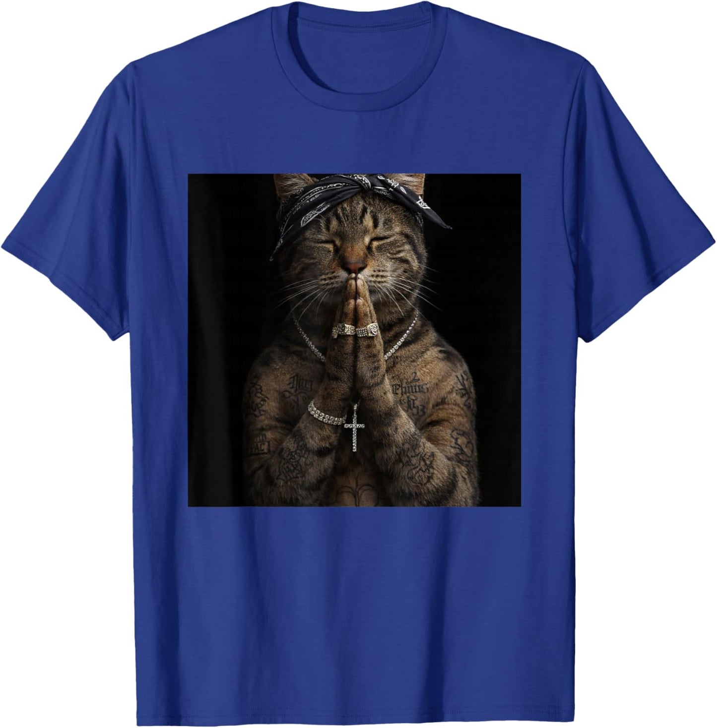 Funny Gangster Cat Gen Z Retro Hip Hop Gangsta Cat Meme T-Shirt - T-Shirt | Royal