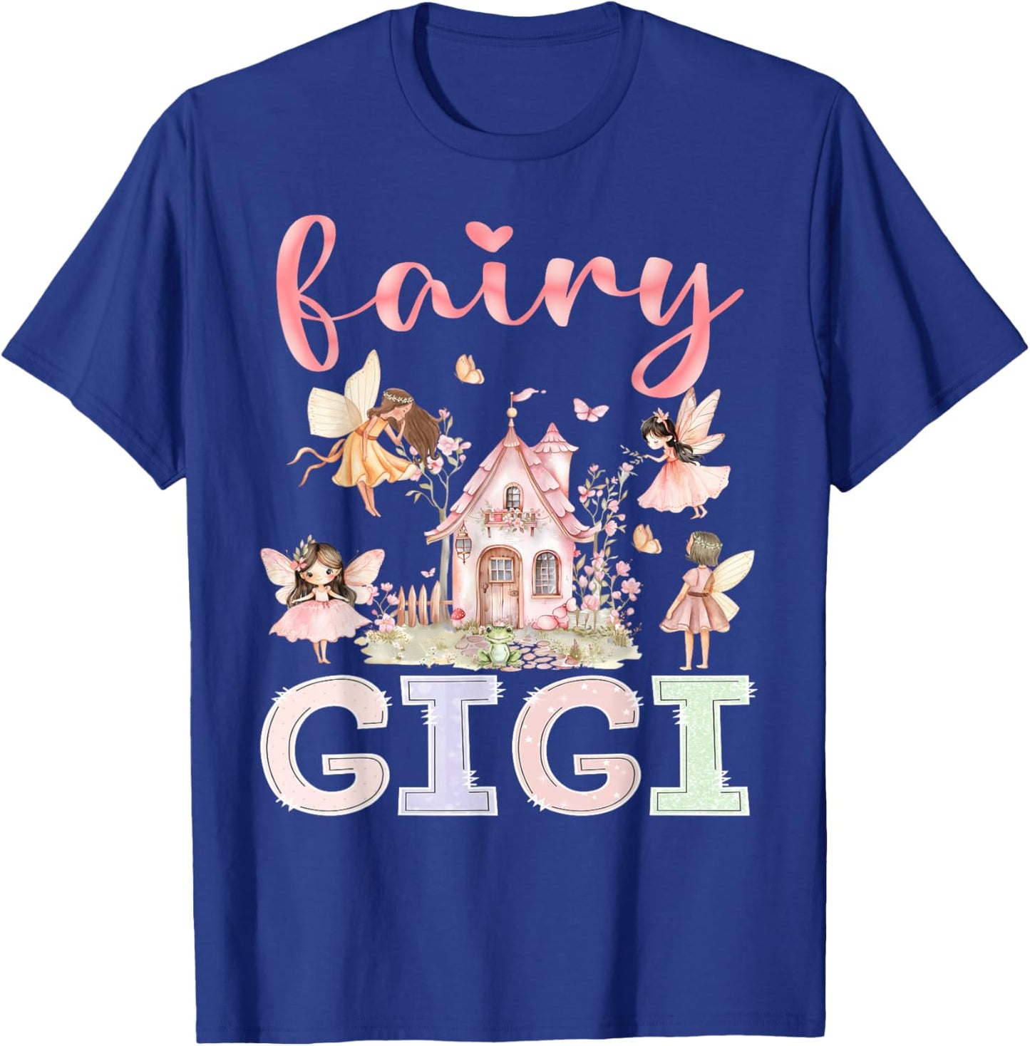 Fairy Gigi Magical Floral Funny Birthday Girl Fairytale T-Shirt - T-Shirt | Royal