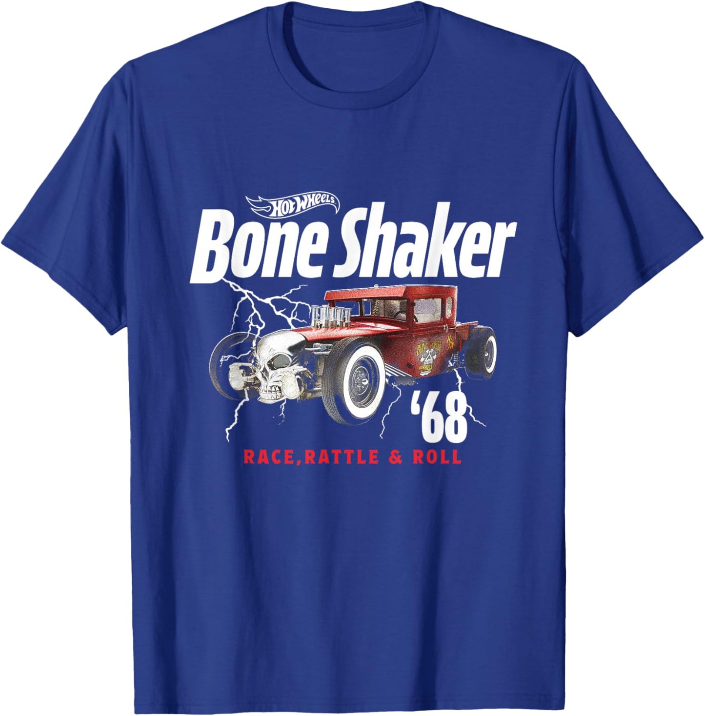 Hot Wheels Bone Shaker Race, Rattle & Roll T-Shirt - T-Shirt | Royal