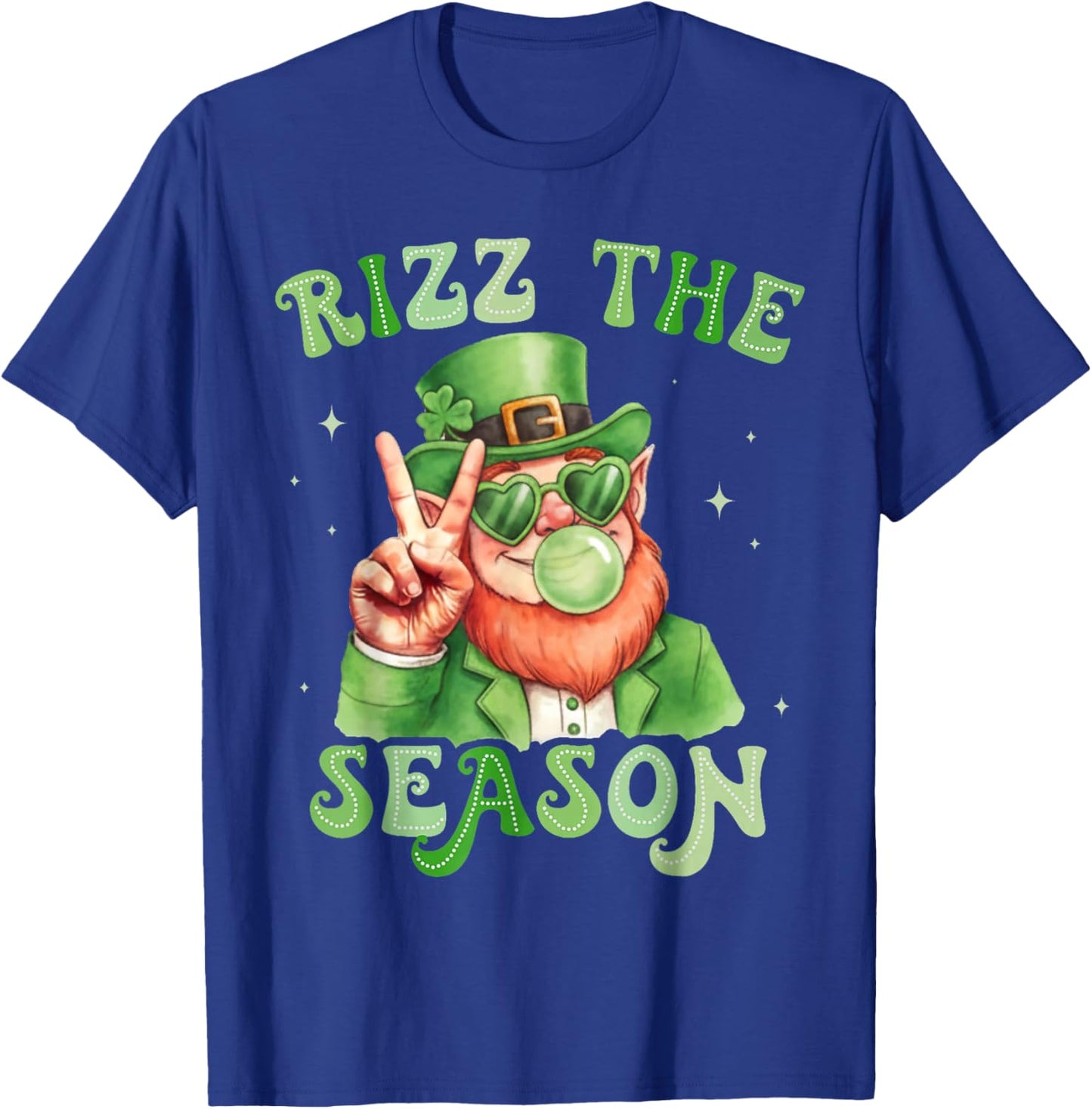 St. Patrick's Day Leprechaun Bubble Gum Rizz The Season T-Shirt - T-Shirt | Royal