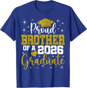 Proud Brother of a Class of 2026 Graduate Senior Graduation T-Shirt - T-Shirt | Royal