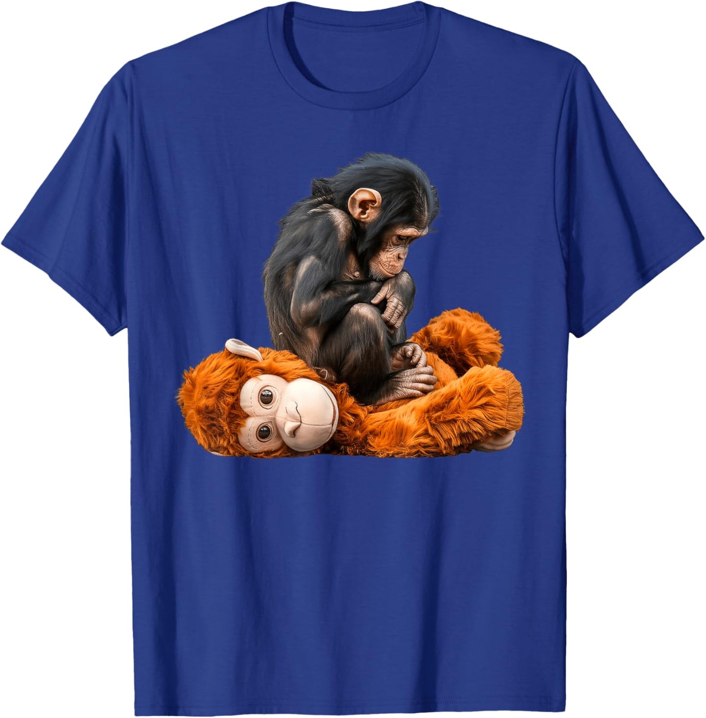 Cute Baby Monkey Punch T-Shirt - T-Shirt | Royal