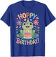 Cute Frog Birthday Hoppy Birthday T-Shirt - T-Shirt | Royal