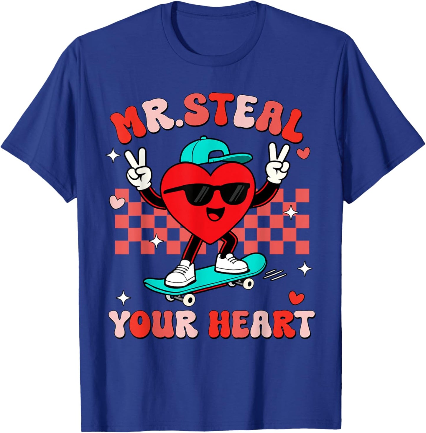 Mr Steal Your Heart for Boys Toddlers Valentine's Day Kids T-Shirt - T-Shirt | Royal