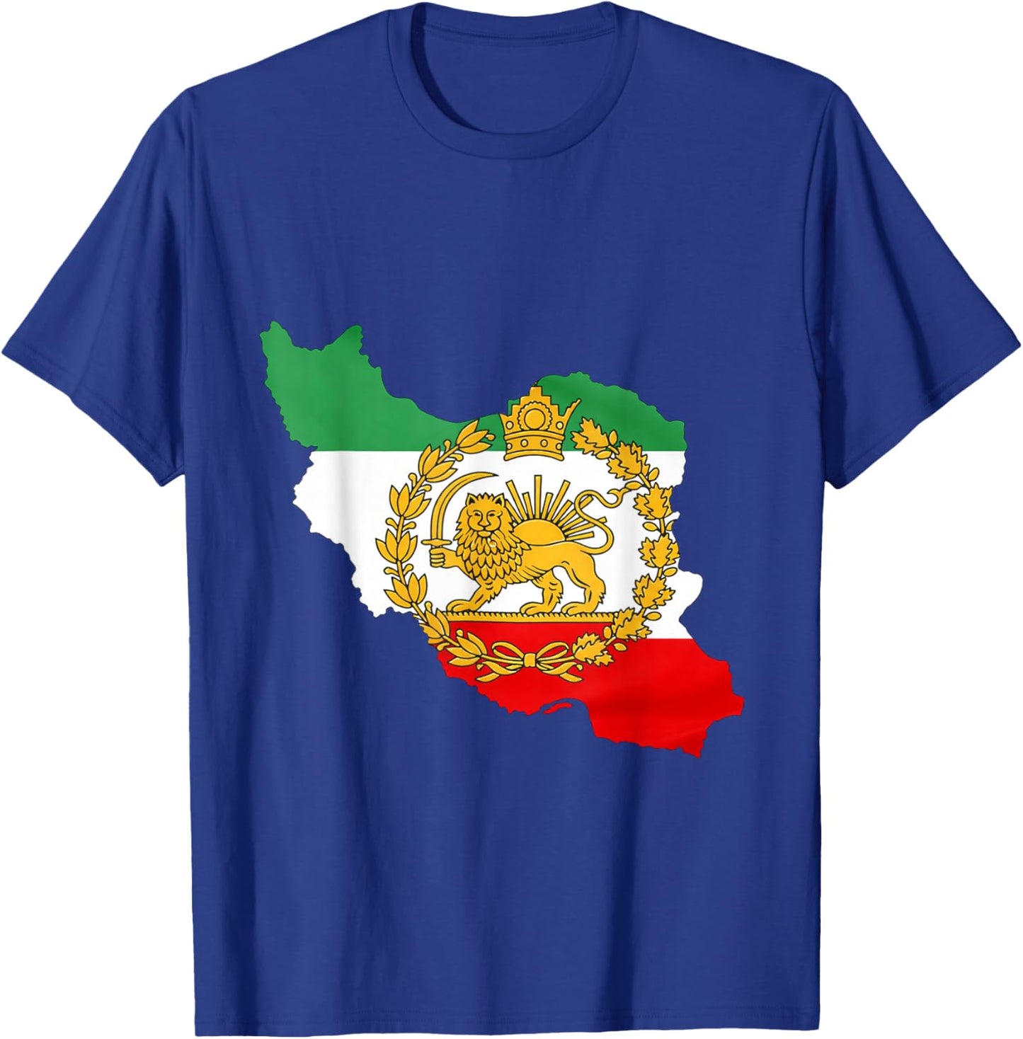 Persian Lion, Iran Map, Iranian Flag, Lion & Sun Flag T-Shirt - T-Shirt | Royal