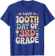 Happy 100th Day of 3rd Grade Hearts Flowers Teacher Kids T-Shirt - T-Shirt | Royal