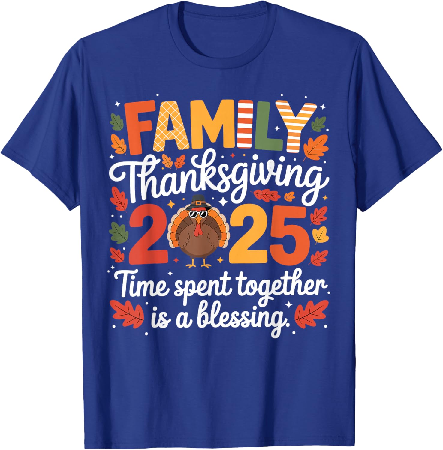 Family Thanksgiving Matching Family 2025 Thanksgiving Crew T-Shirt - T-Shirt | Royal