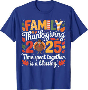 Family Thanksgiving Matching Family 2025 Thanksgiving Crew T-Shirt - T-Shirt | Royal