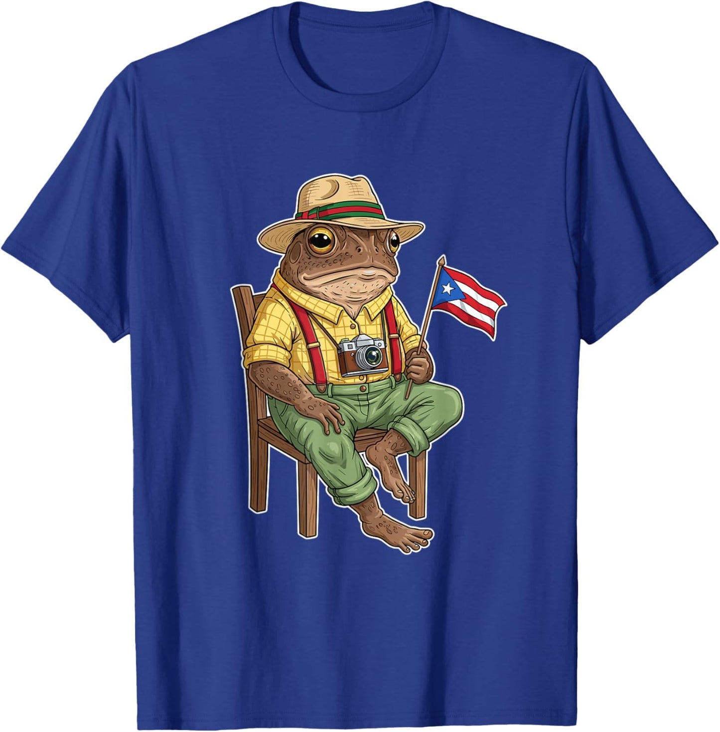 Coqui Frog Puerto Rico Flag Heritage Month Boricua T-Shirt - T-Shirt | Royal