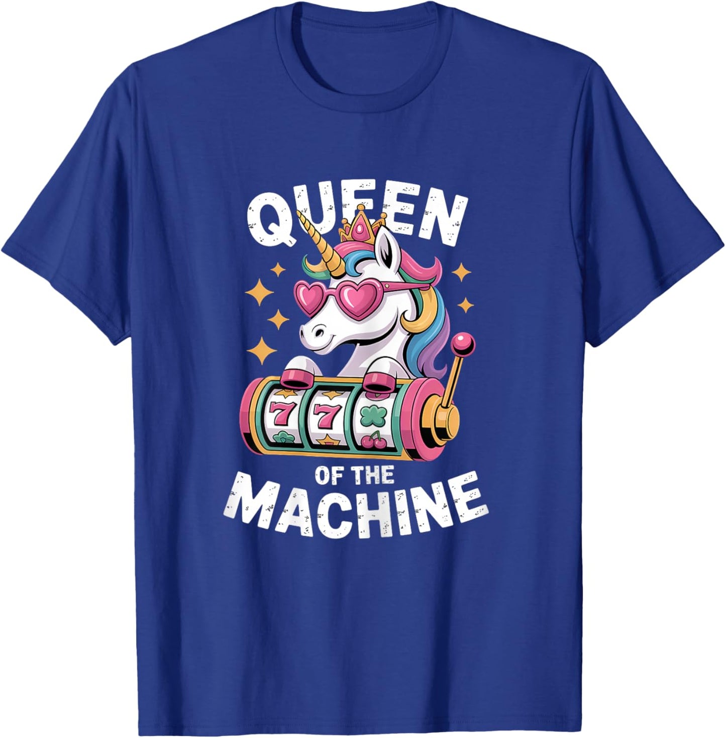 Cute Slot Machine Queen Casino Gambling Poker Player T-Shirt - T-Shirt | Royal