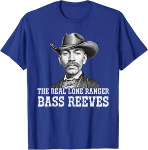 Bass Reeves The Real Lone Ranger Western Black History T-Shirt - T-Shirt | Royal